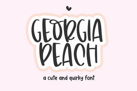 Georgia Peach - Quirky Handwritten Font Font KA Designs 