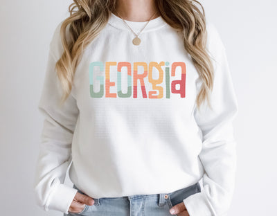 Georgia Retro Typography PNG | Vintage State Name Design | Sublimation Digital Download Sublimation Print Perfect Design Shop 
