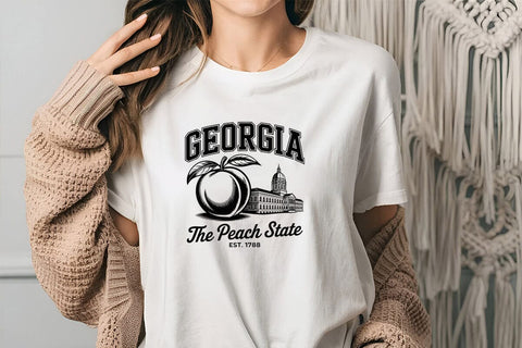 Georgia The Peach State Est. 1788 SVG Angelina750 
