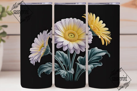 Gerbera Daisies 20oz Tumbler Wrap Sublimation sassyprint 