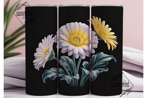 Gerbera Daisies 20oz Tumbler Wrap Sublimation sassyprint 