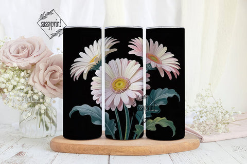 Gerbera Daisies 20oz Tumbler Wrap Sublimation sassyprint 
