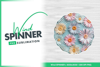 Gerbera Daisies Wind Spinner Round Png Background Sublimation Regulrcrative 