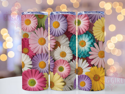 Gerbera Sunflower Floral Tumbler, Sunflower Daisy Wrap, Floral Cup Design, 20oz Flower Sublimation, Botanical Tumbler Wrap, Daisy Sunflower Cup, Skinny Floral Wrap Sublimation SvggirlplusArt 
