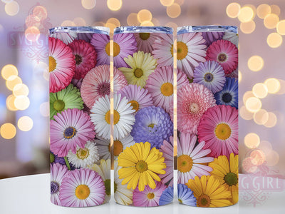 Gerbera Sunflower Floral Tumbler, Sunflower Daisy Wrap, Floral Cup Design, 20oz Flower Sublimation, Botanical Tumbler Wrap, Daisy Sunflower Cup, Skinny Floral Wrap Sublimation SvggirlplusArt 