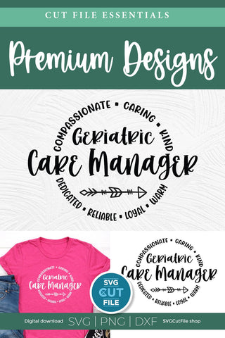 Geriatric Care Manager svg, elder care worker svg, manager of care, Nurses Week, Nurse Appreciation, Caregiver, Care SVG, svg dxf png SVG SVG Cut File 