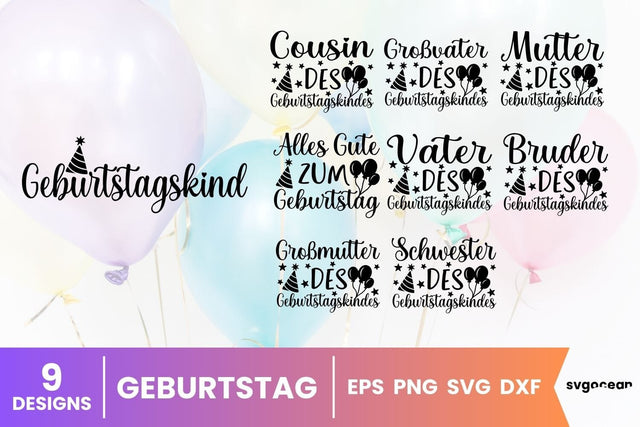 German Birthday Quotes SVG Bundle SVG SvgOcean 
