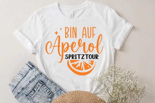 German Quote Plotter File Aperol SVG PNG, Bin auf Aperol spritztour SVG FiveStarCrafting 