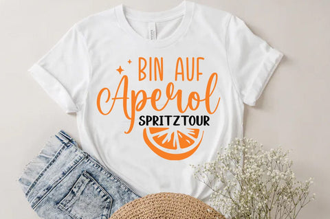 German Quote Plotter File Aperol SVG PNG, Bin auf Aperol spritztour SVG FiveStarCrafting 