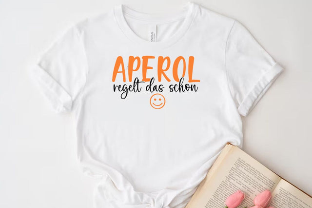 German Quote Plotter File Aperol SVG PNG T-shirt Design, Aperol regelt das schon SVG FiveStarCrafting 