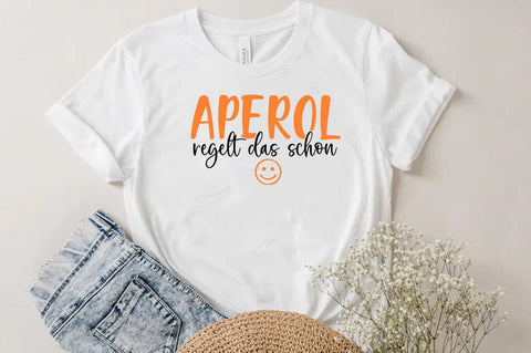 German Quote Plotter File Aperol SVG PNG T-shirt Design, Aperol regelt das schon SVG FiveStarCrafting 
