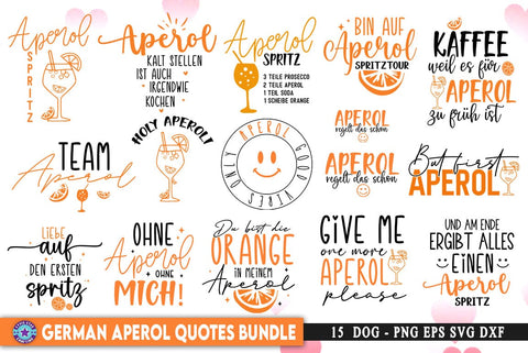 German Quotes Plotter File Aperol SVGs PNG, German Aperol T shirt Design SVG FiveStarCrafting 