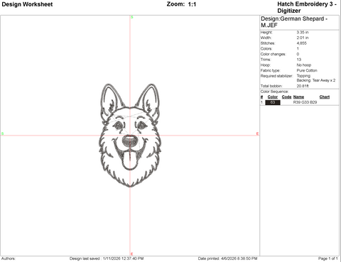 German Shepard Embroidery File Embroidery/Applique DESIGNS Stitched Haus 