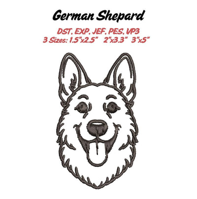 German Shepard Embroidery File Embroidery/Applique DESIGNS Stitched Haus 