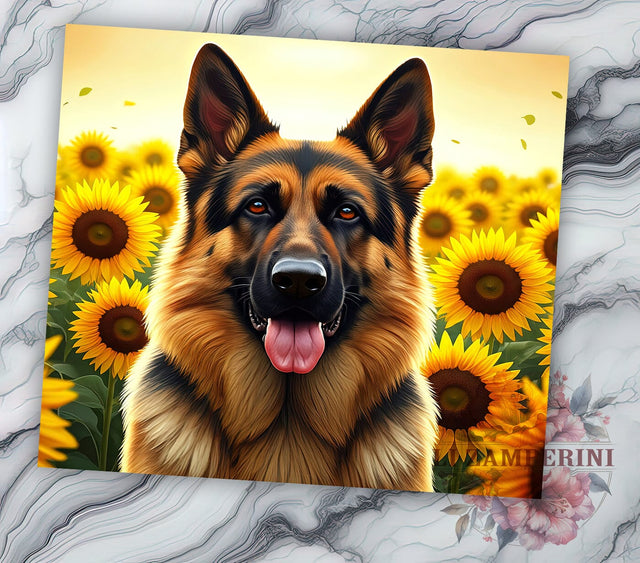 German Shepherd 20oz Tumbler, Dog Lover Gift, 20oz Wrap, Sublimation Tumbler, Pet Owner Tumbler, Canine Design Tumbler, Dog Breed Tumbler Sublimation Li Zamperini 