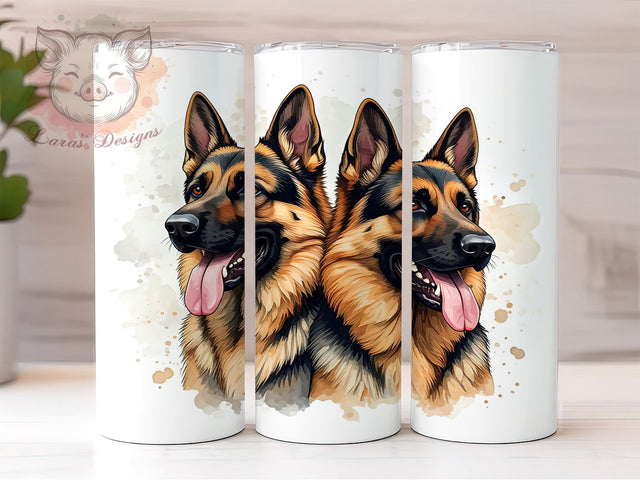 German Shepherd Canine Tumbler Wrap, German Shepherd, Tumbler Wrap, Sublimation Design, Dog Lover, Pet Gift, Animal Print, Canine Art Sublimation Lara' s Designs 