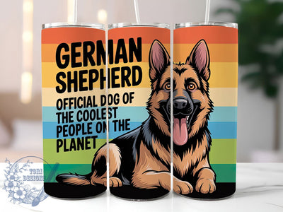 German Shepherd Cool 20oz Tumbler, Coolest People, Dog Lover, Tumbler Wrap, Sublimation Design, Pet Owner Gift, 20oz Tumbler Sublimation ToriDesigns 