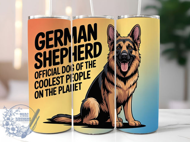 German Shepherd Cool 20oz Tumbler, Coolest People, Dog Lover, Tumbler Wrap, Sublimation Design, Pet Owner Gift, 20oz Tumbler Sublimation ToriDesigns 