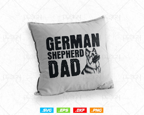 German Shepherd Dad Dog Lover Father's Day Svg Png Files, Dog Lover Father's Day T-shirt Design, German Shepherd Dog T-shirt Design SVG DesignDestine 