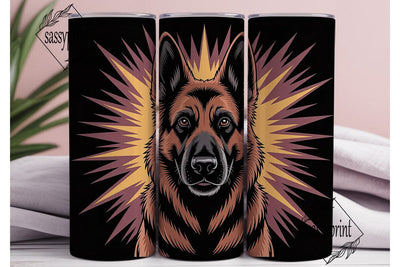 German Shepherd Dog 20oz Tumbler Wrap Sublimation sassyprint 
