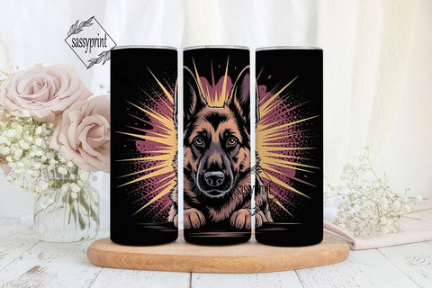 German Shepherd Dog 20oz Tumbler Wrap Sublimation sassyprint 