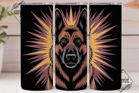 German Shepherd Dog 20oz Tumbler Wrap Sublimation sassyprint 