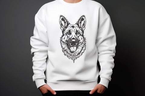 German Shepherd dog face set SVG, Peeking dog svg SVG Yuliya 