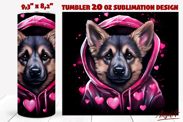 German shepherd png / Dog tumbler sublimation / cute dog PNG Sublimation Angelina Semenova 