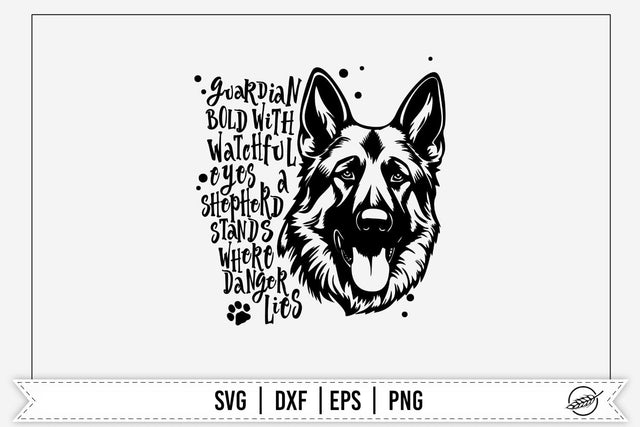 German shepherd poem SVG file SVG Boertiek 