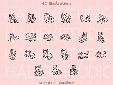 German Shepherd SVG Design Set SVG HalieKStudio 