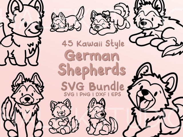 German Shepherd SVG Design Set SVG HalieKStudio 