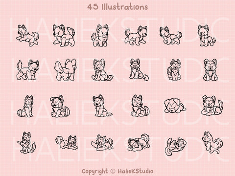 German Shepherd SVG Design Set SVG HalieKStudio 