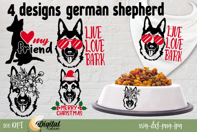 German Shepherd SVG. Dog Small Bundle. Dog SVG Design SVG Evgenyia Guschina 