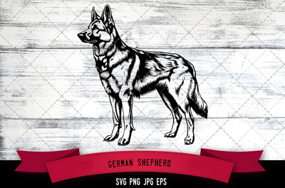 German Shepherd SVG, Dog SVG, Logo - Digital Download with Commercial License for Cricut, Silhouette, Scan N Cut Crafting SVG Loveleen Kaur 