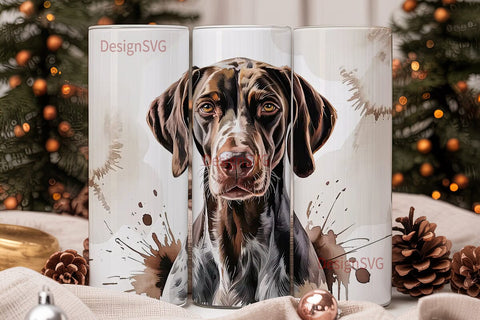 German Shorthaired Pointer 20oz Tumbler Sublimation DesignSVG 