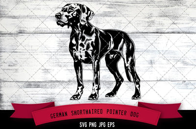 German Shorthaired Pointer Dog SVG, Dog SVG, Logo - Digital Download with Commercial License for Cricut, Silhouette, Scan N Cut Crafting SVG Loveleen Kaur 