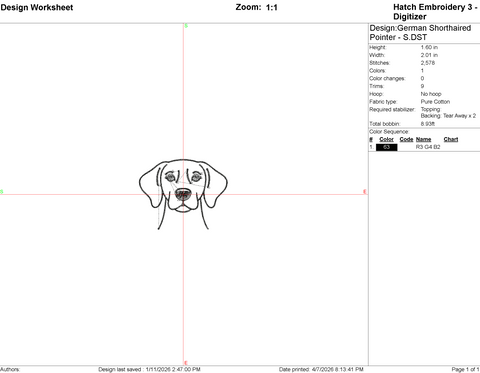 German Shorthaired Pointer Embroidery File Embroidery/Applique DESIGNS Stitched Haus 