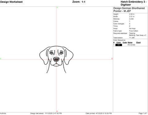 German Shorthaired Pointer Embroidery File Embroidery/Applique DESIGNS Stitched Haus 