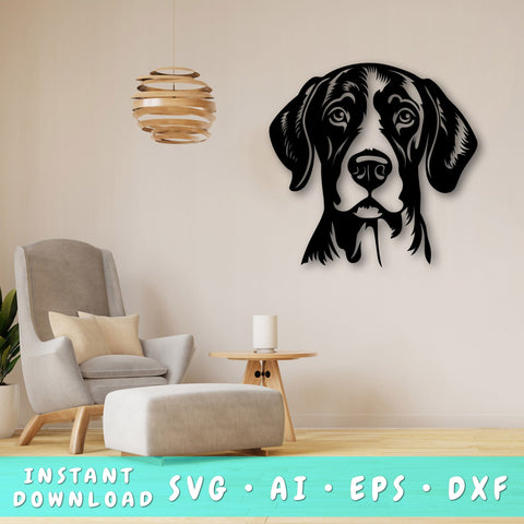 German Shorthaired Pointer Laser SVG Cut File, German Shorthaired Pointer Glowforge File, German Shorthaired Pointer DXF, German Shorthaired Pointer Wall Art SVG SVG HappyDesignStudio 