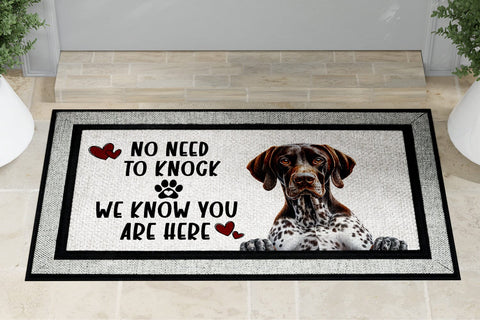 German Shorthaired Pointer No Need To Knock Doormat PNG Sublimation BijouBay 