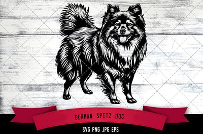 German Spitz Dog SVG, Dog SVG, Logo - Digital Download with Commercial License for Cricut, Silhouette, Scan N Cut Crafting SVG Loveleen Kaur 