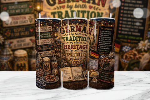 German Tradition Heritage Tumbler Wrap Sublimation BijouBay 
