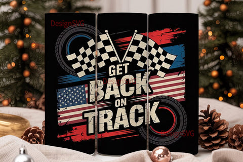 Get Back on Track Tumbler Wrap Sublimation DesignSVG 