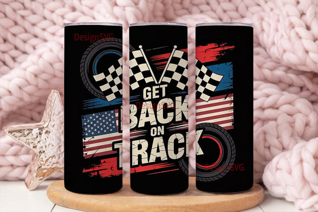Get Back on Track Tumbler Wrap Sublimation DesignSVG 
