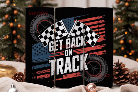 Get Back on Track Tumbler Wrap Sublimation DesignSVG 