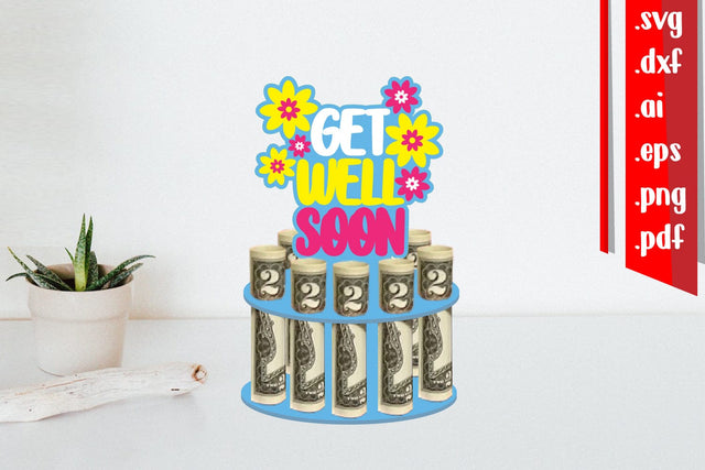 Get Well Soon Money Cake 3D Paper zafrans studio 