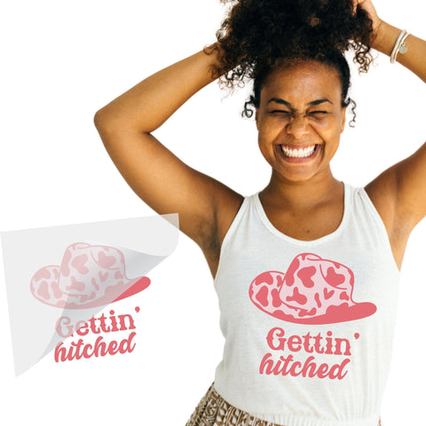 Gettin Hitched DTF Transfer Physical So Fontsy T-Shirt Iron-On Transfer Shop