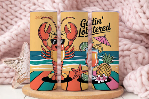 Gettin' Lobstered 20oz Tumbler Design Sublimation DesignSVG 