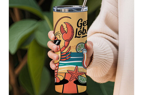 Gettin' Lobstered 20oz Tumbler Design Sublimation DesignSVG 