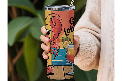 Gettin' Lobstered 20oz Tumbler Design Sublimation DesignSVG 